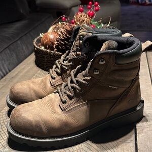 Mens Wolverine Dark Brown Leather Boots 9.5M